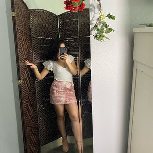 Pink Tie Dye Skirt